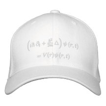 Cap, Schrodinger wave equation, white thread Embroidered Hat