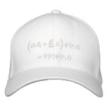 Cap, Schrodinger wave equation, white thread embroidered hats