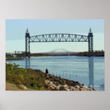 Cape Cod Canal Bridges Art Poster