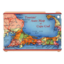 Cape Cod Massachusetts Tourists Auto Map iPad Mini Covers