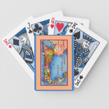 Cape Cod Massachusetts Tourists Auto Map Bicycle Poker Cards