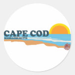 Cape Cod. Round Stickers