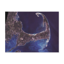 Cape Cod Satellite Photograph Postcard