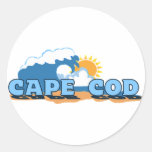 Cape Cod "Waves" Design. Sticker
