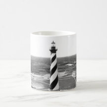 Cape Hatteras Lighthouse black and white photo Mug