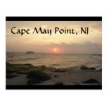 Cape May Point, NJ at sunset greeting card Post Card