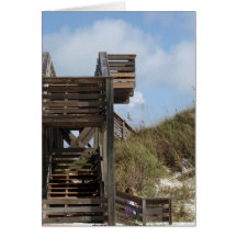 Cape San Blas Florida Dunewalk from beach side Cards