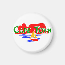 Cape Town South Africa Table Mountain Round Magnet
