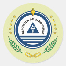 Cape Verde Coat of Arms detail Round Stickers