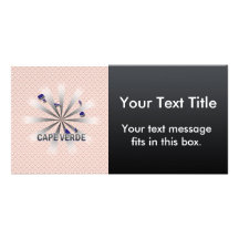 Cape Verde Flag Map 2.0 Personalised Photo Card