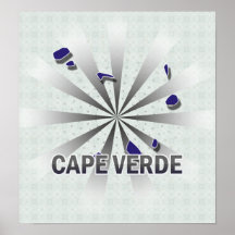 Cape Verde Flag Map 2.0 Poster