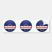 Cape Verde quality Flag Circle Bumper Stickers