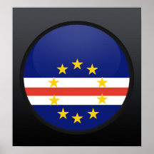 Cape Verde quality Flag Circle Print