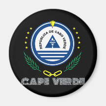Cape Verdean Emblem Refrigerator Magnet