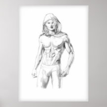 Caped Superhero Poster