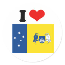 Capital Territory Flag Round Stickers