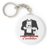 Capitalism is Cannibalism keychains