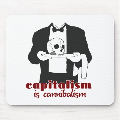 Capitalism is Cannibalism Mouse Mat by rising_tide_tees