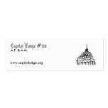 Capitol Lodge Zip Card business cards