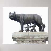 Capitoline Wolf Statue (She-wolf suckling), Print
