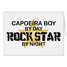 Capoeira Boy Rock Star by Night Card