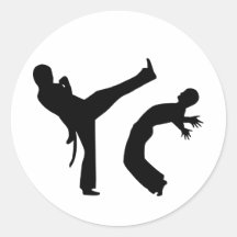 Capoeira Round Sticker