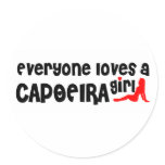 Capoeira Round Stickers