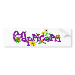 Capricorn Flowers Bumper Sticker