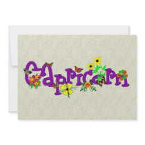 Capricorn Flowers Personalized Invites