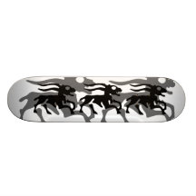 Capricorn in black skate board deck