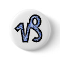 Capricorn Symbol (style 1_blue) button