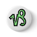 Capricorn Symbol (style 1_green) button