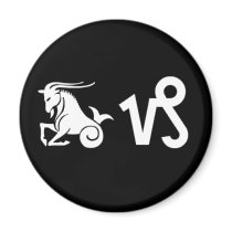 Capricorn with Symbol Refrigerator Magnet