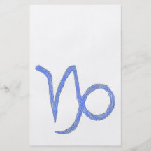 Capricorn. Zodiac Astrological Sign. Blue. Personalised Flyer
