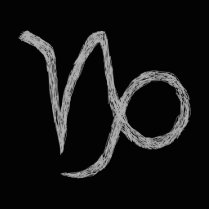Capricorn. Zodiac Astrology Sign. Black. Photo Cut Outs