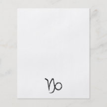 Capricorn. Zodiac Astrology Sign. Flyer Design