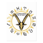 capricorn zodiac postkarte