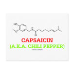 Capsaicin (A.K.A Chilli Pepper) Chemical Molecule postcards
