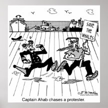 Captain Ahab Chases a Protester Poster