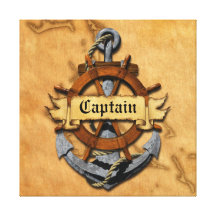 Captain Anchor And Wheel Canvas Prints