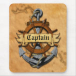 Captain Anchor And Wheel Mousemats