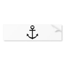 captain anchor heart bumper sticker
