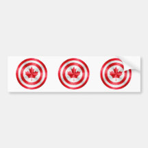 Captain Canada Hero Shield Bumper Stickers