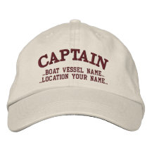 CAPTAIN customizable Your Boat Your Name Baseball Cap