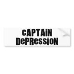 Captain Depression bumper stickers