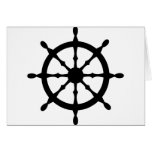 captain ship steering wheel cards