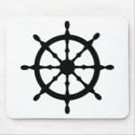 captain ship steering wheel mousepads