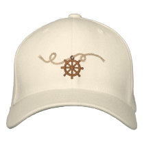 Captains Wheel 3 Motif Baseball Cap