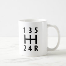 car auto gear shift 5 coffee mugs