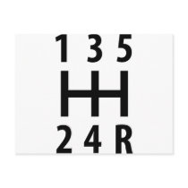 car auto gear shift 5 post cards